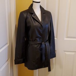 BLACK WILSON LEATHER JACKET, SIZE M, NEW